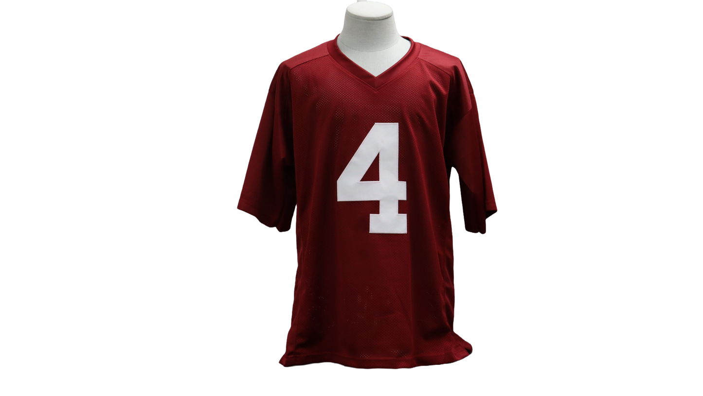 JERRY JEUDY CUSTOM AUTOGRAPHED BURGUNDY JERSEY (BECKETT)