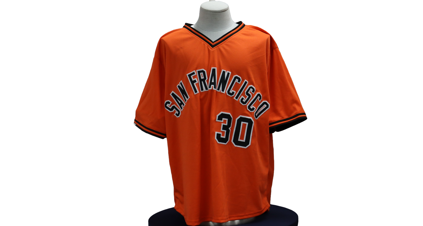 ORLANDO CEPEDA CUSTOM AUTOGRAPHED ORANGE JERSEY (JSA)