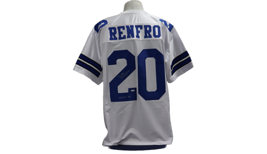 MEL RENFRO CUSTOM AUTOGRAPHED WHITE JERSEY (JSA)