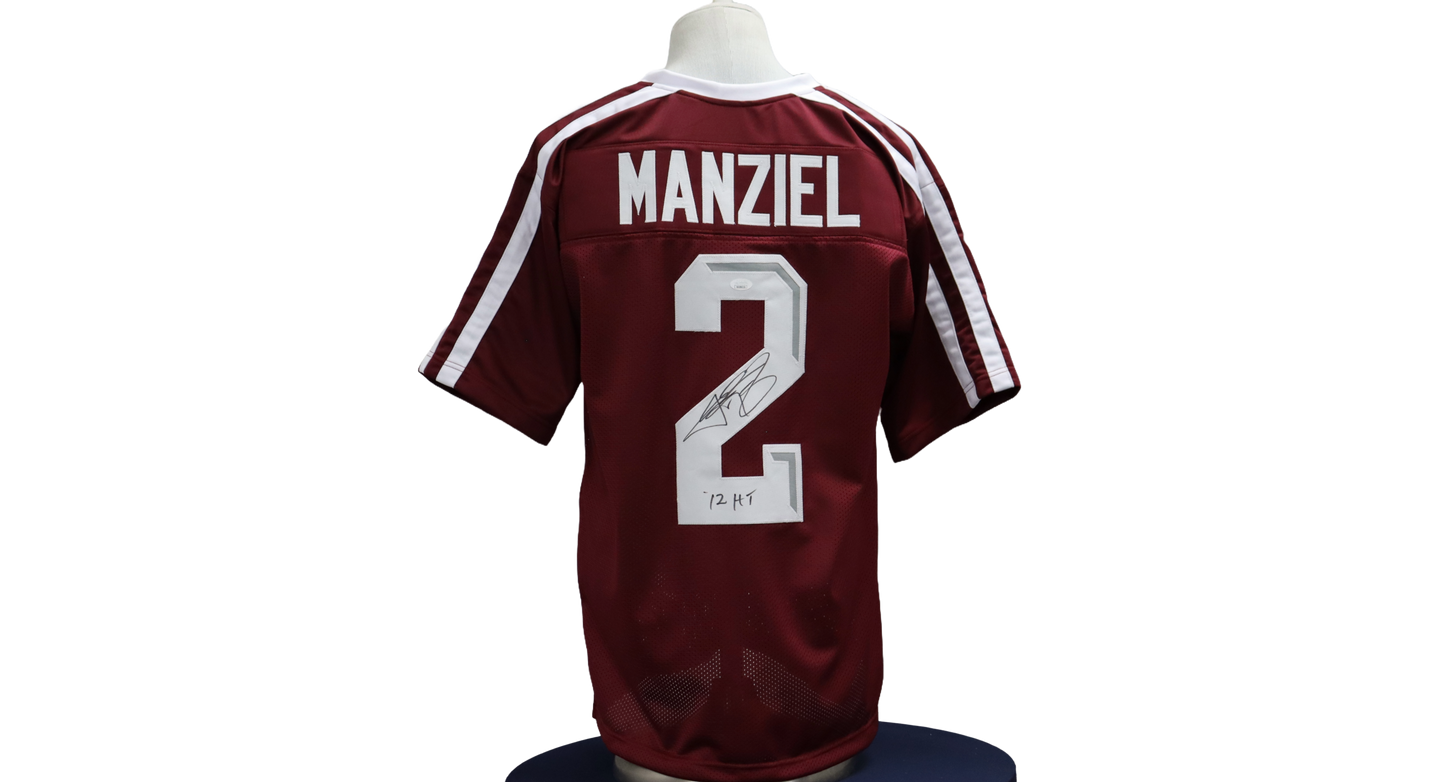 JOHNNY MANZIEL CUSTOM AUTOGRAPHED MAROON JERSEY (JSA)