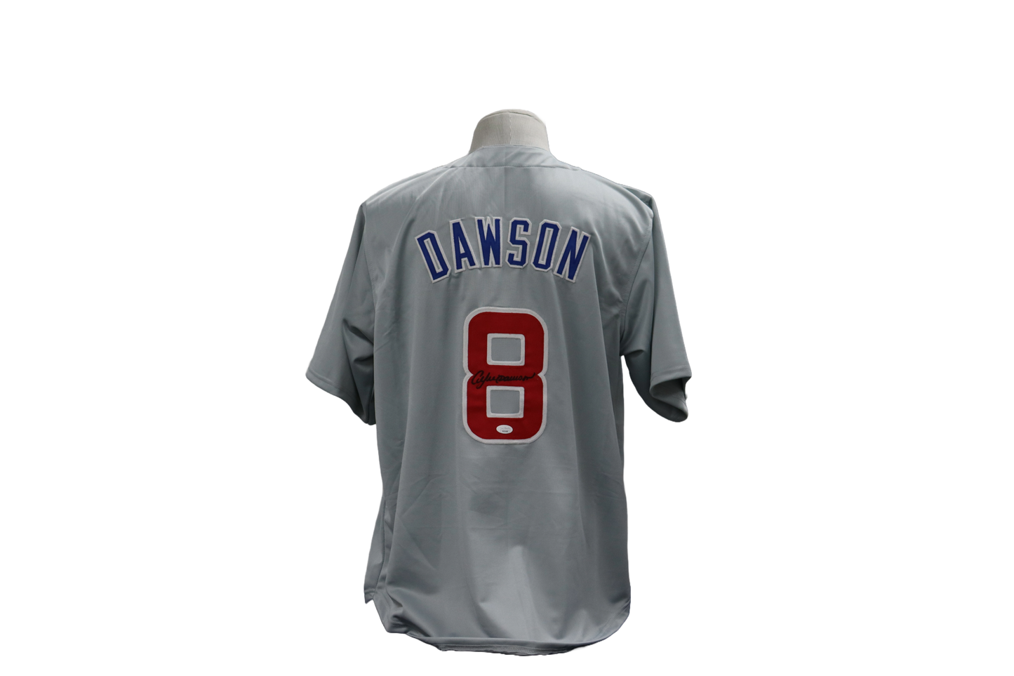 ANDRE DAWSON CUSTOM AUTOGRAPHED GRAY JERSEY (JSA)