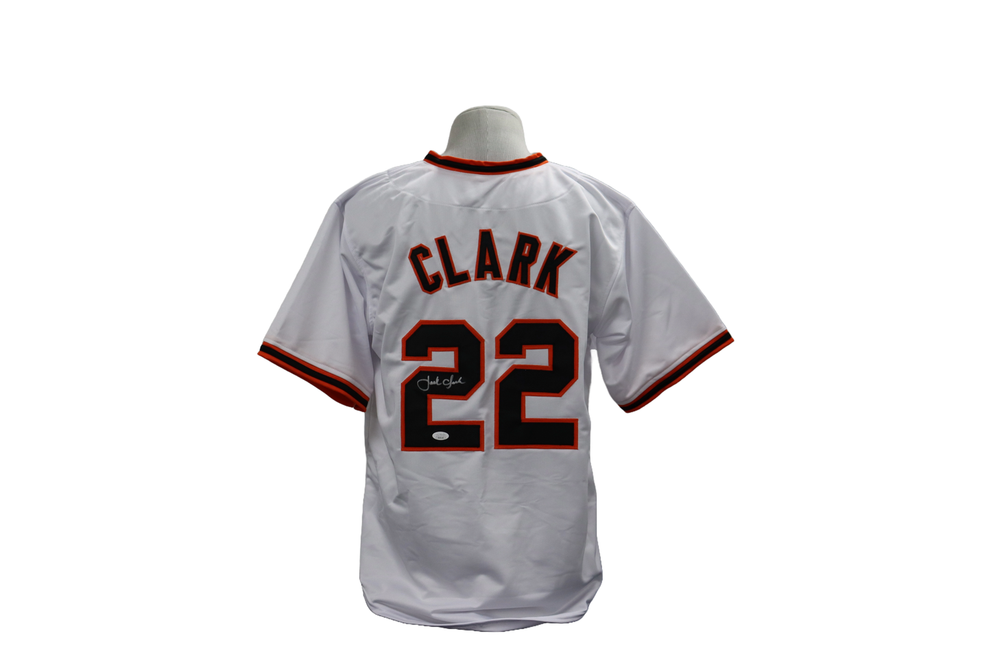JACK CLARK CUSTOM AUTOGRAPHED WHITE JERSEY (JSA)
