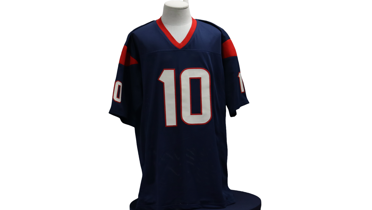DEANDRE HOPKINS CUSTOM AUTOGRAPHED BLUE JERSEY (JSA)