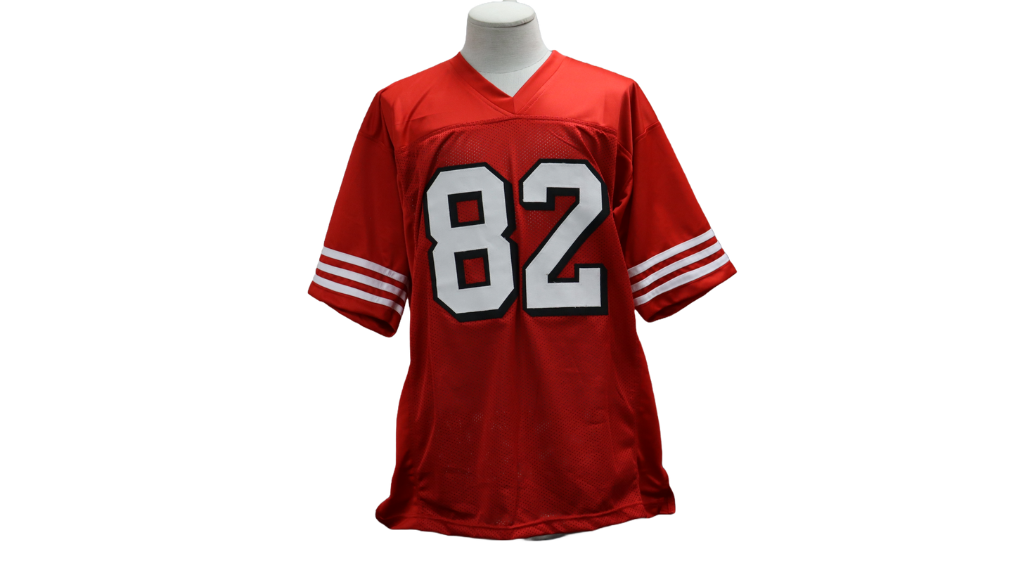 JOHN TAYLOR CUSTOM AUTOGRAPHED RETRO 1990'S STYLE RED JERSEY (JSA)