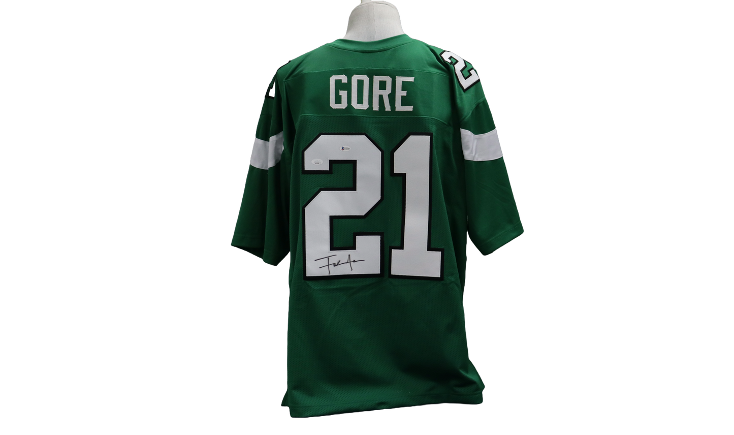 FRANK GORE CUSTOM AUTOGRAPHED GOTHAM GREEN JERSEY (BECKETT)