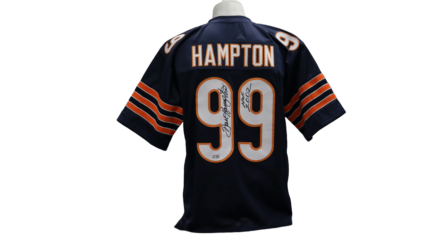 DAN HAMPTON CUSTOM AUTOGRAPHED NAVY BLUE JERSEY