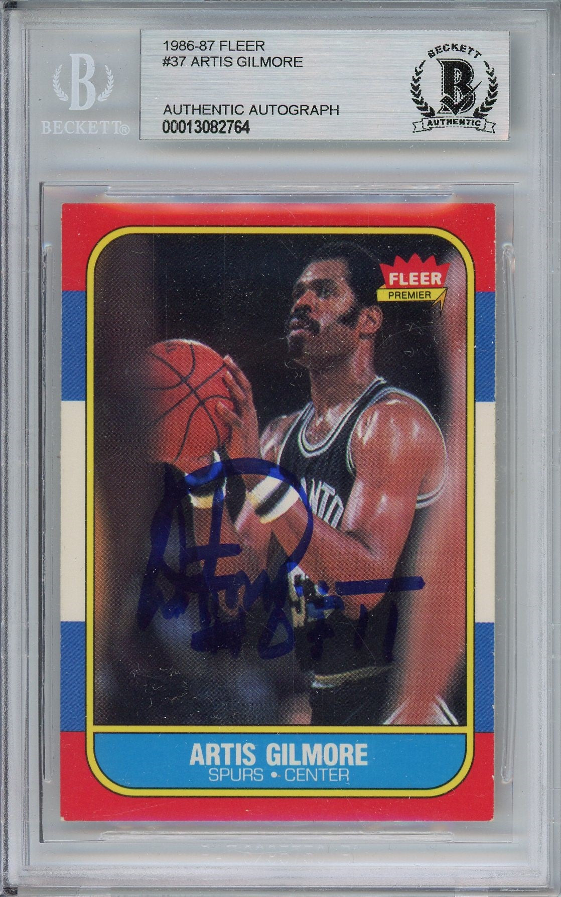 1986 FLEER ARTIS GILMORE BAS AUTO CARD