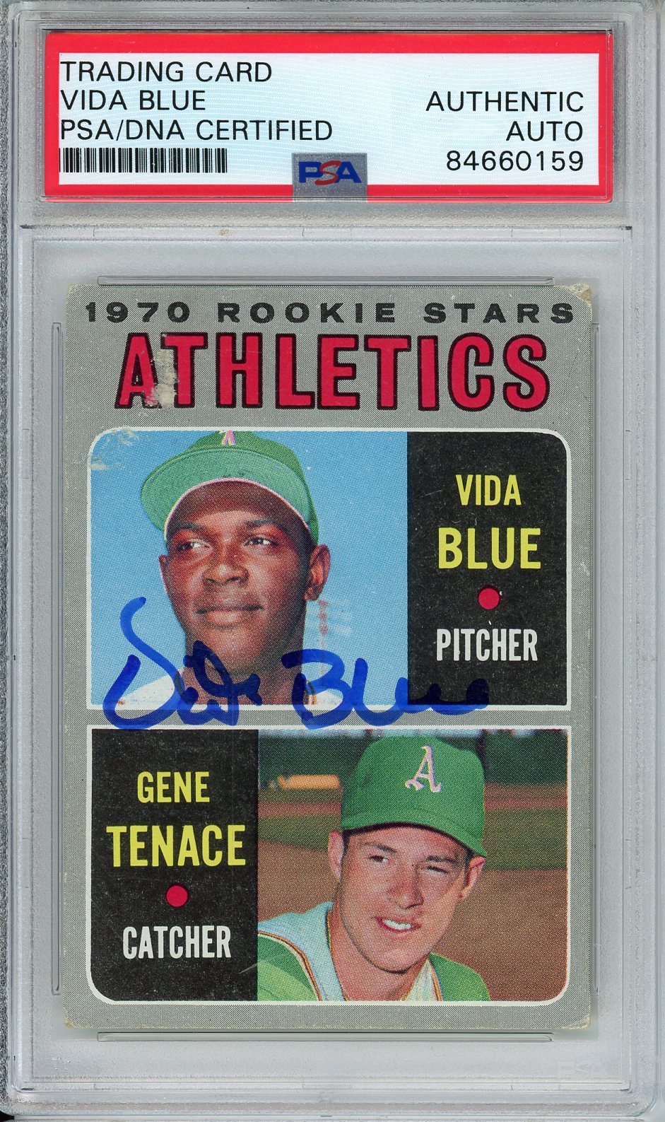 1970 TOPPS VIDA BLUE ROOKIE Auto - PSA/DNA Authentic