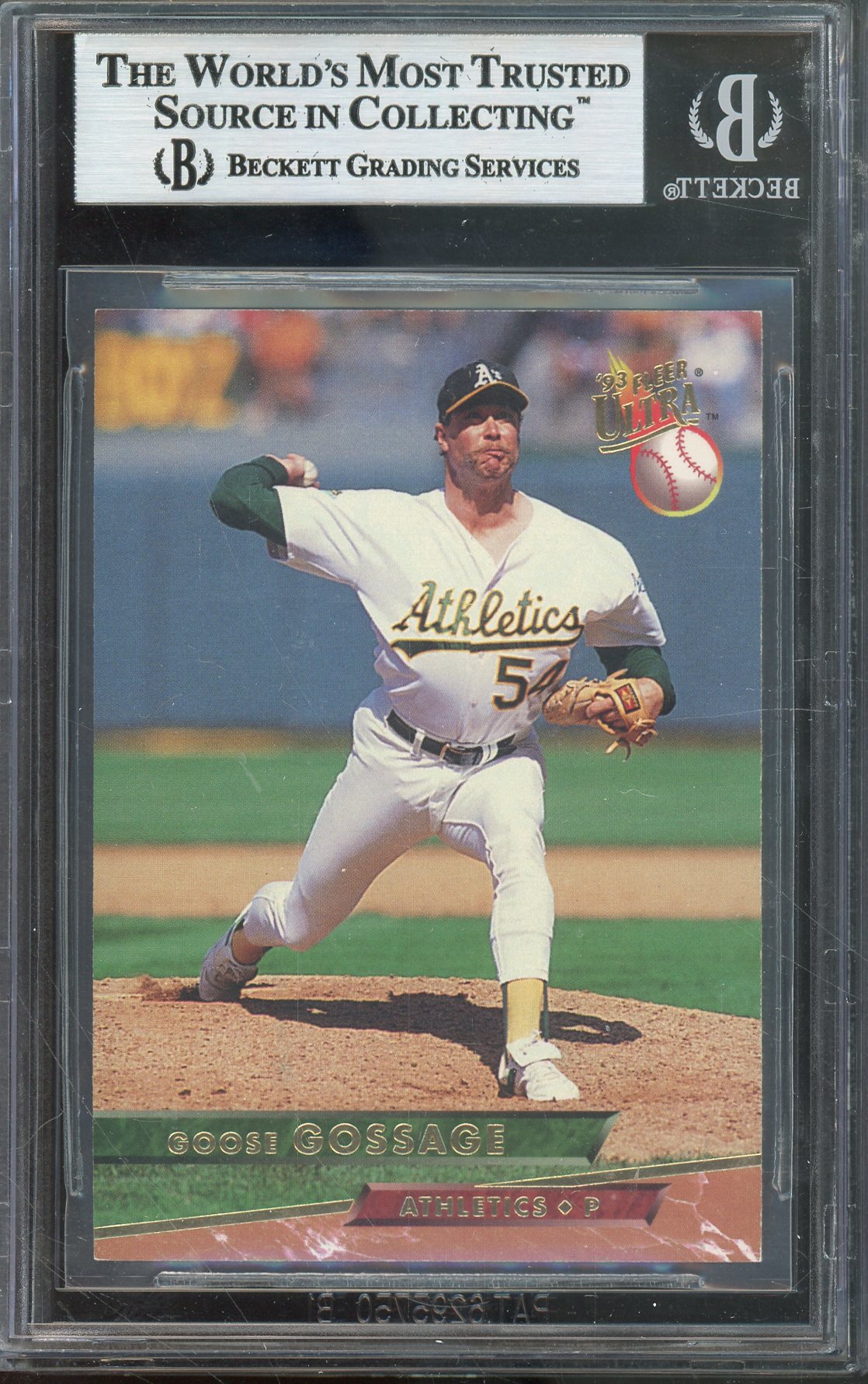 1993 ULTRA RICH GOSSAGE #606 HALL OF FAME OAKLAND A'S AUTO BGS AUTHENTIC