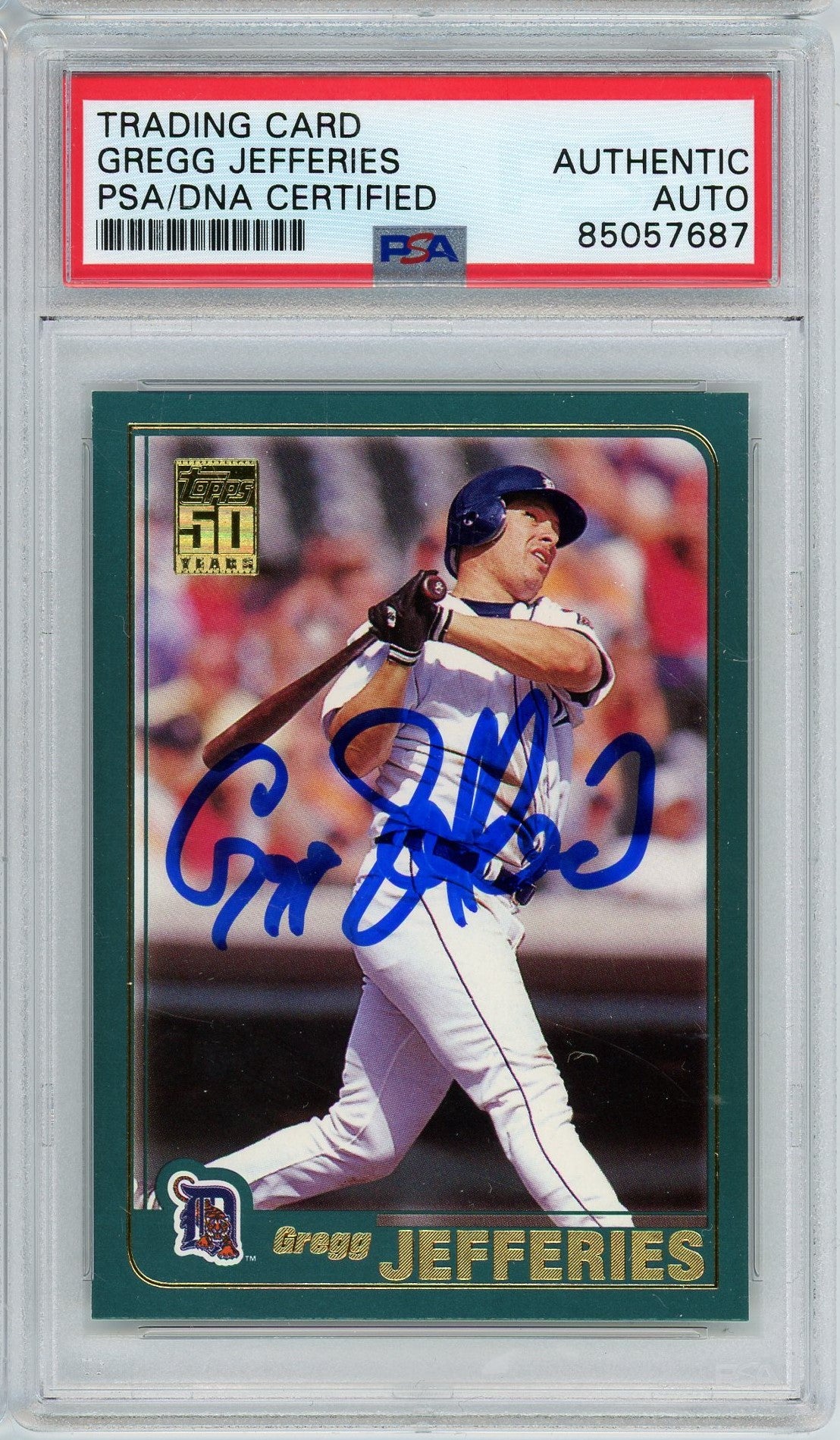 2001 TOPPS GREGG JEFFERIES AUTO CARD PSA DNA (7687)