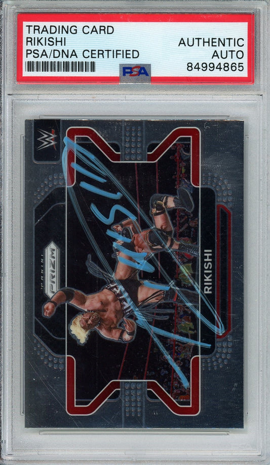 2022 PANINI PRIZM WWE RIKISHI AUTO CARD PSA DNA