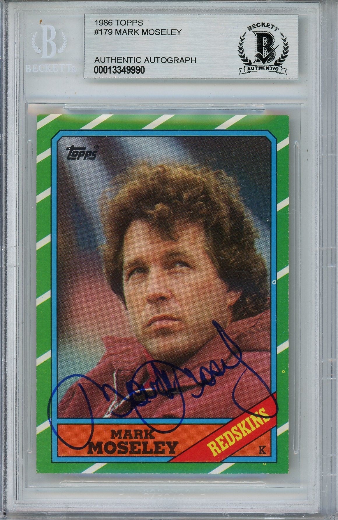 1986 TOPPS MARK MOSELEY AUTO CARD BAS (9990)