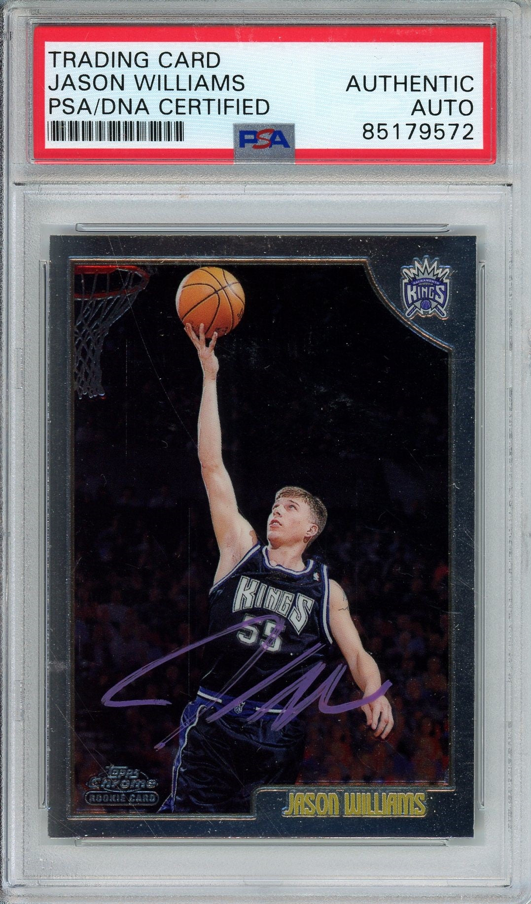 1998 TOPPS CHROME JASON WILLIAMS AUTO ROOKIE RC PSA DNA (9572)
