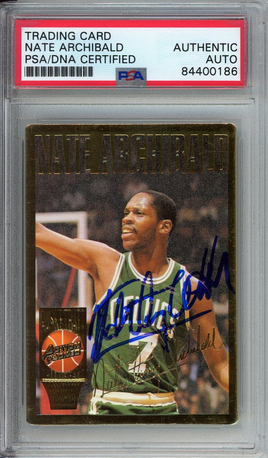 1994 ACTION PACKED NATE TINY ARCHIBALD AUTO CARD PSA DNA (0186)