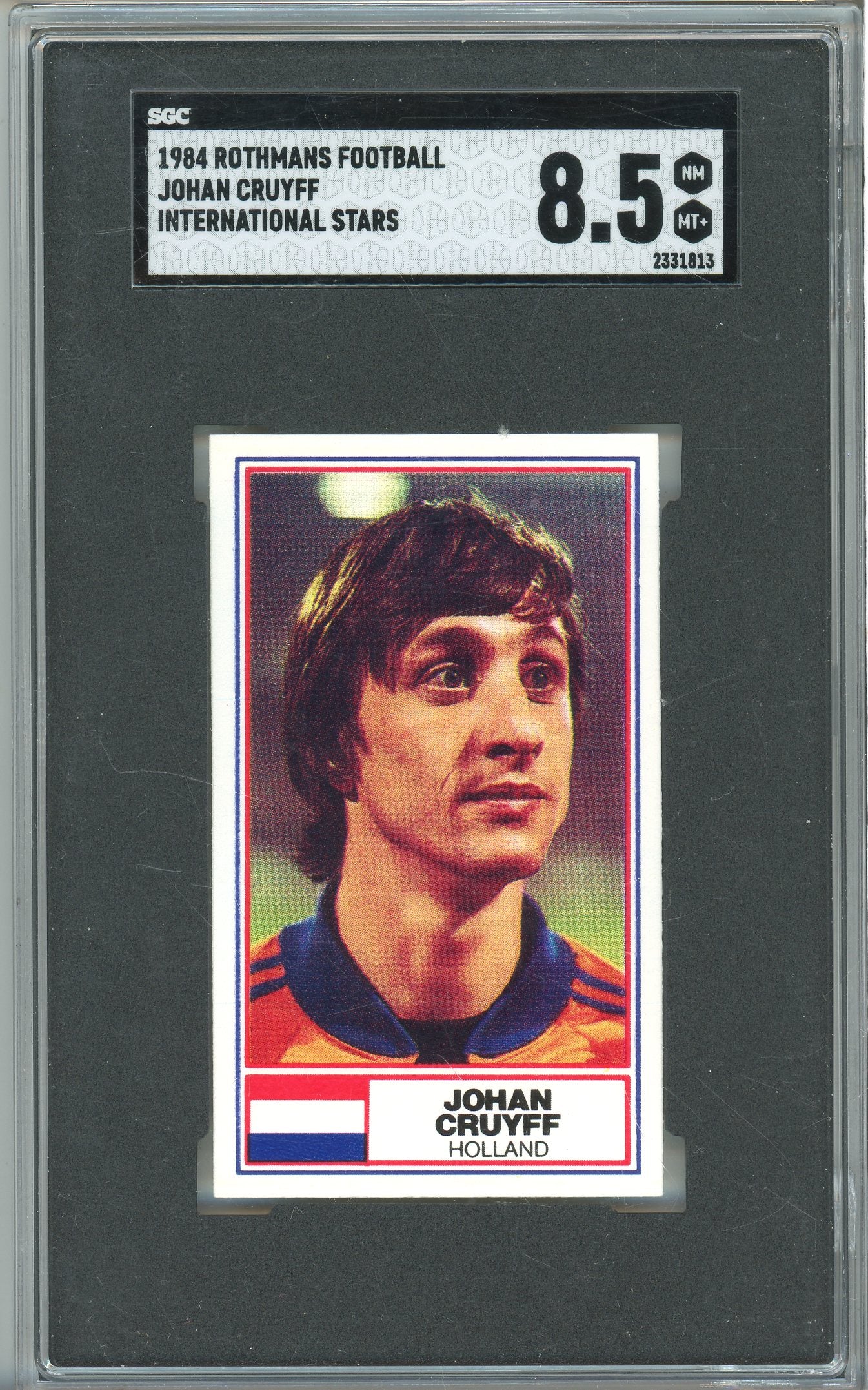 1970-71 TOPPS JERRY WEST #160 TALL BOY SGC 5 & 1984 ROTHMANS FOOTBALL JOHAN CRUYFF SGC 8.5
