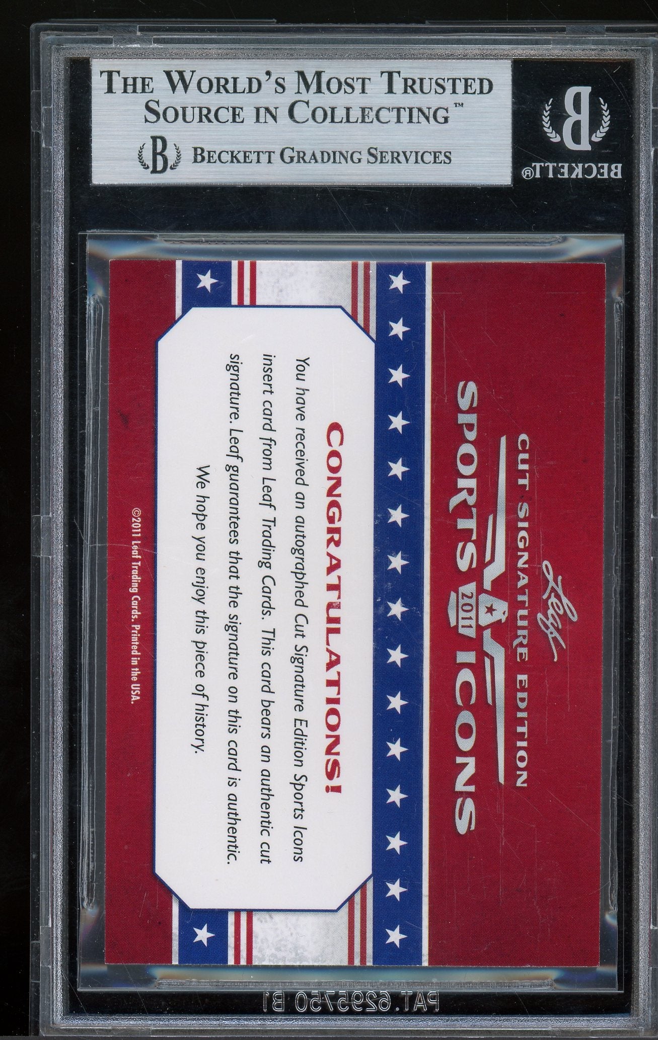 2011 Leaf Sports Icons Cut Signature Hank Iba BECKETT