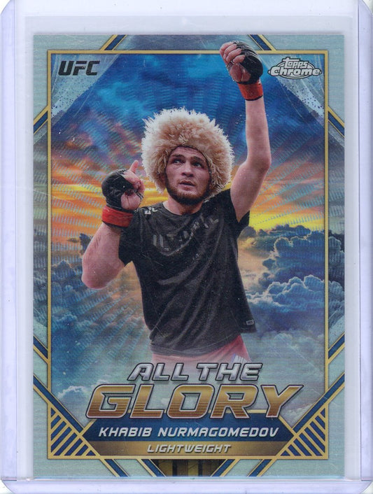 2024 TOPPS CHROME KHABIB NURMAGOMEDOV #ATG-9 ALL THE GLORY REFRACTOR