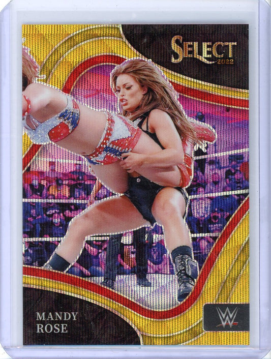 2022 PANINI SELECT MANDY ROSE #231 RINGSIDE GOLD WAVE PRIZM #/10