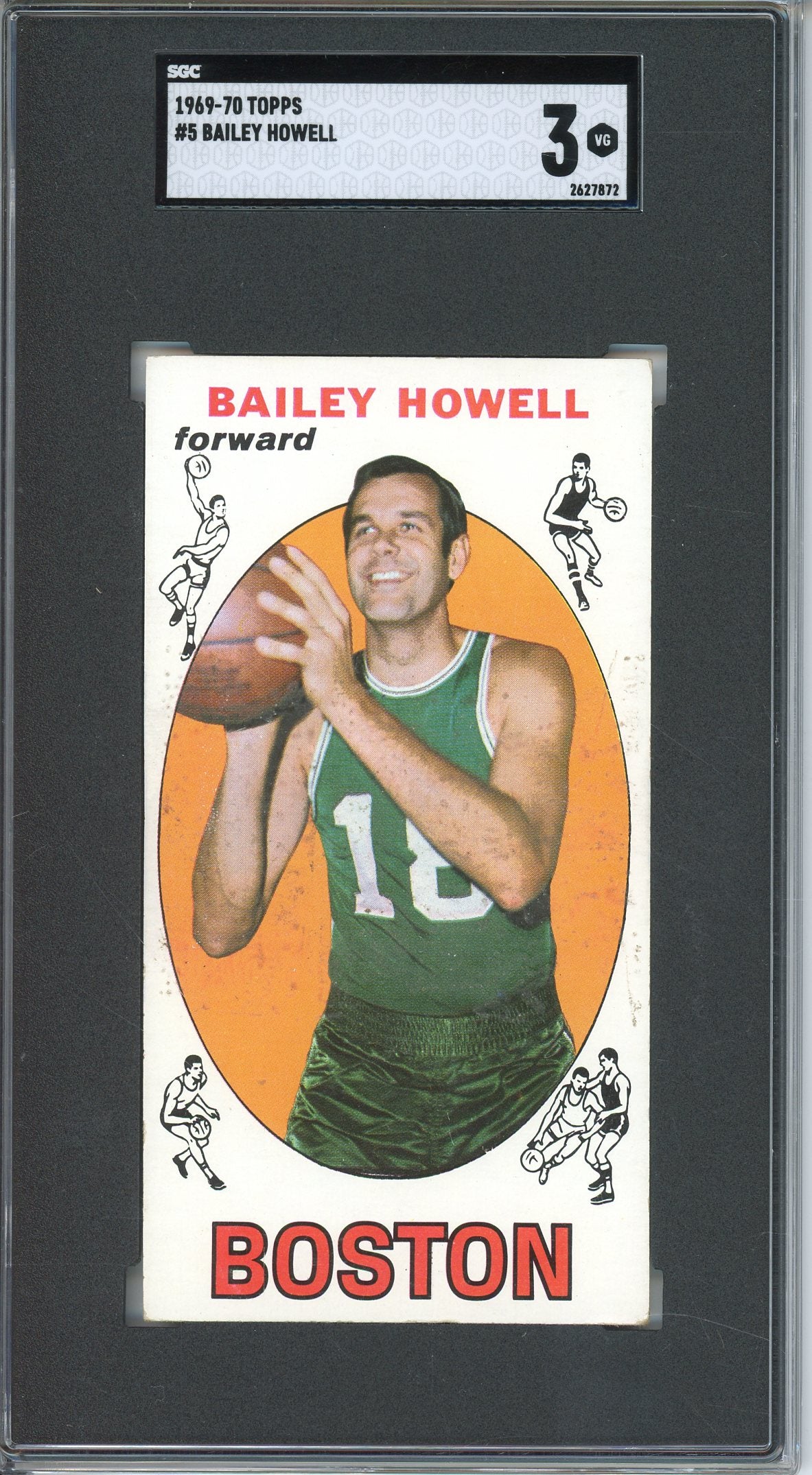 1969-70 TOPPS BAILEY HOWELL #5 TALL BOY BOSTON CELTICS SGC 3