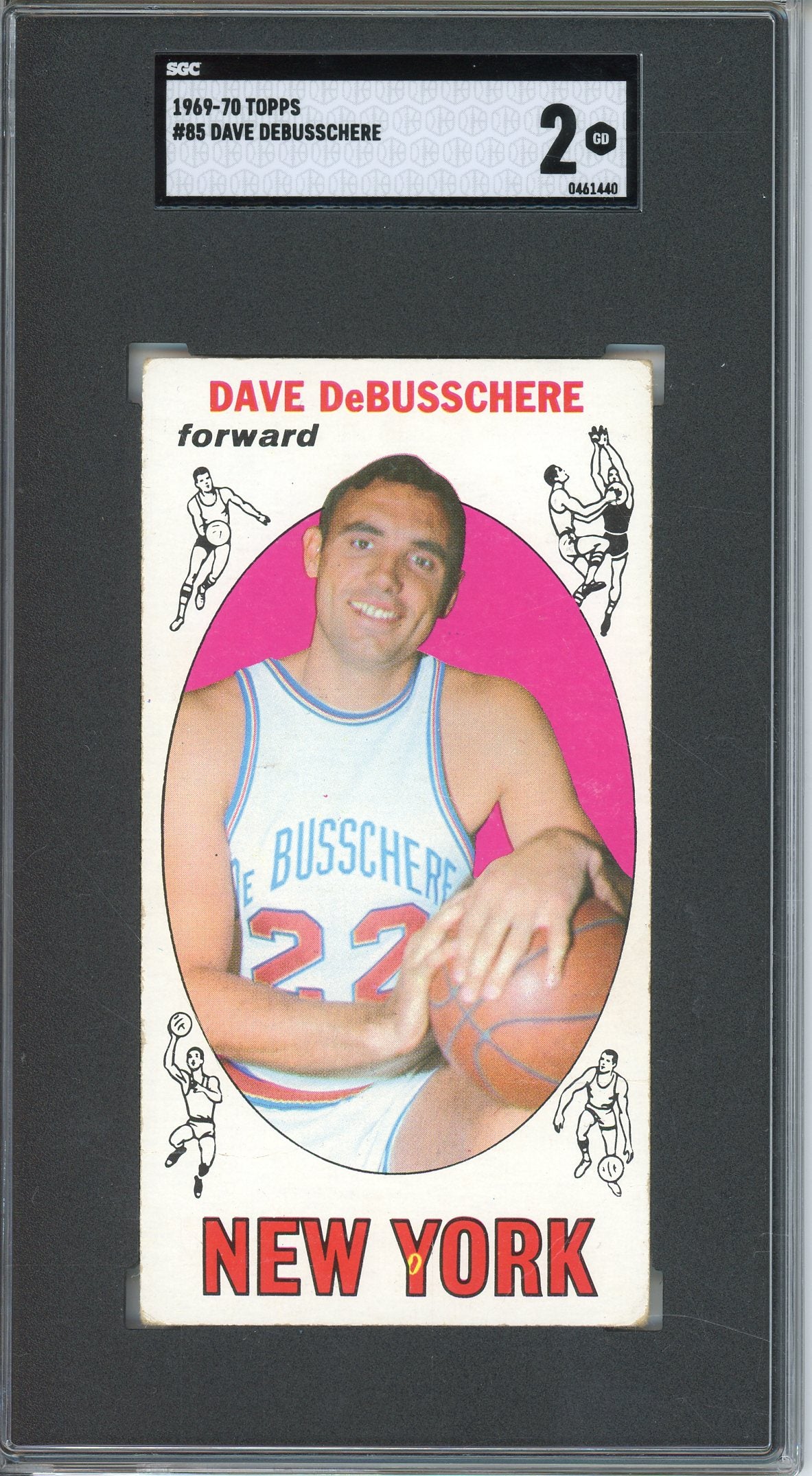 1969-70 TOPPS DAVE DEBUSSCHERE #85 TALL BOY SGC 2