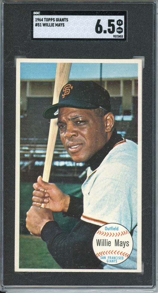 1964 TOPPS GIANTS WILLIE MAYS #51 SGC 6.5
