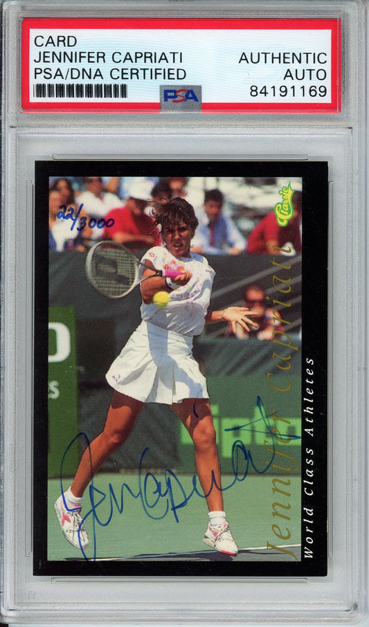 JENNIFER CAPRIATI SIGNED PSA/DNA CERTIFIED AUTHENTIC AUTOGRAPH CARD