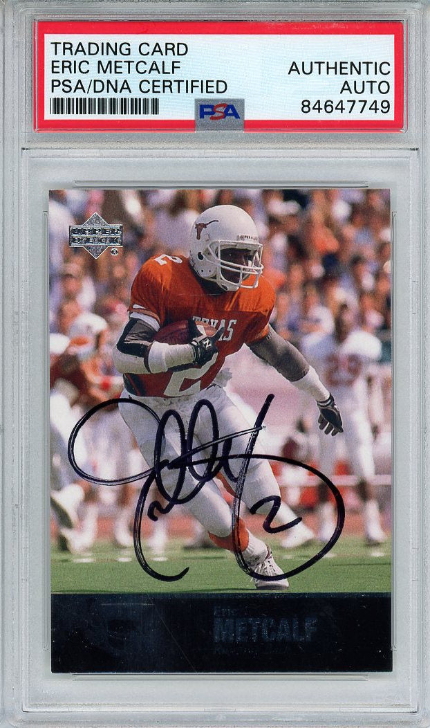 2011 UD COLLEGE FOOTBALL LEGENDS ERIC METCALF AUTO PSA DNA – True