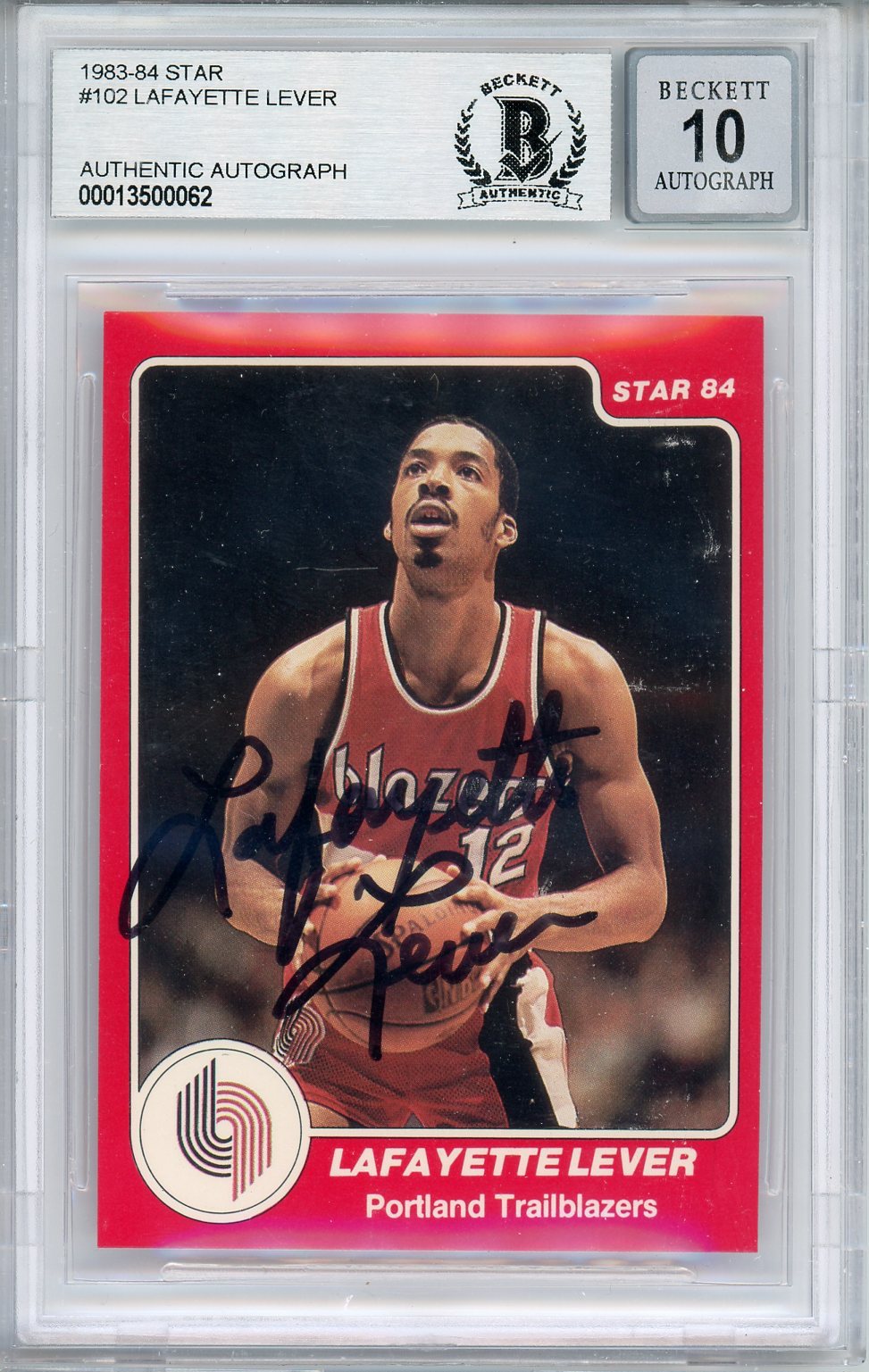 1983 STAR LAFAYETTE FAT LEVER #102 ROOKIE BAS AUTO GRADE 10