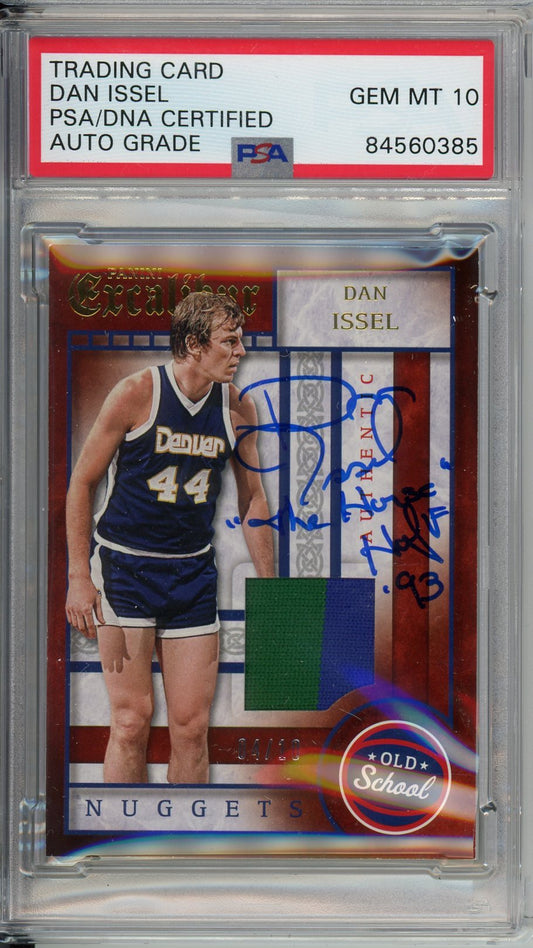 2015 PANINI EXCALIBUR DAN ISSEL JERSEY PATCH AUTO #4/10 #23 PSA DNA AUTO GRADE 10