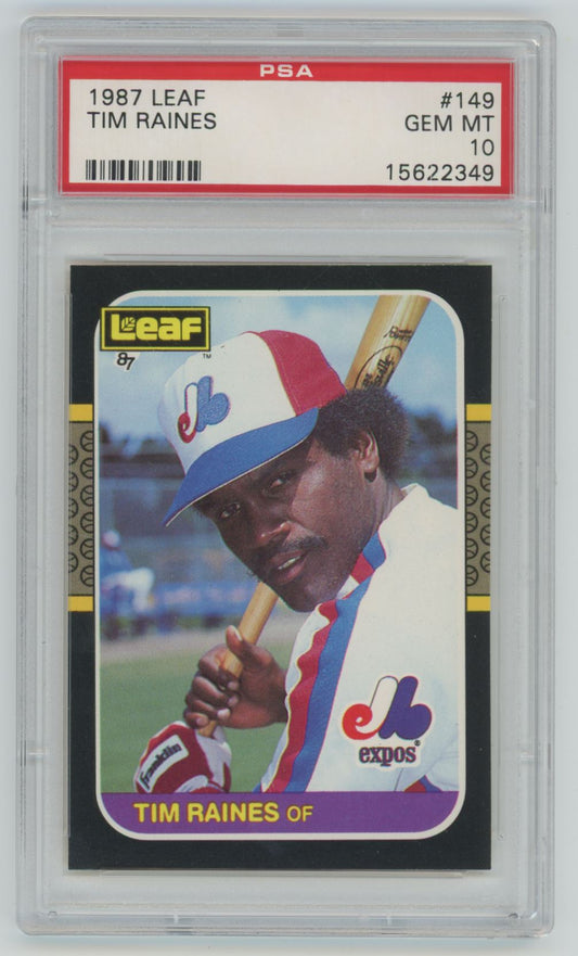 1987 Leaf Tim Raines #149 - PSA 10