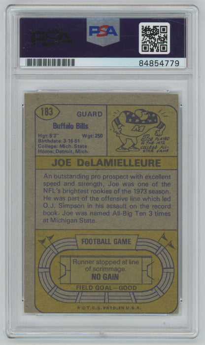 1974 Topps Joe DeLamielleure Rookie Card Auto - PSA/DNA