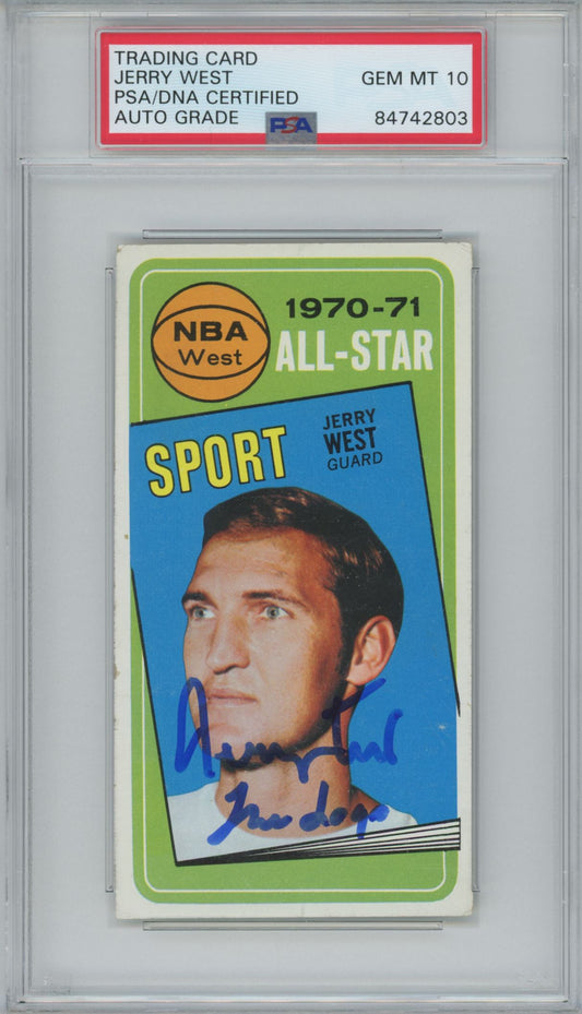 1970 Topps #107 Jerry West "The Logo" Auto 10 - PSA/DNA (2803)