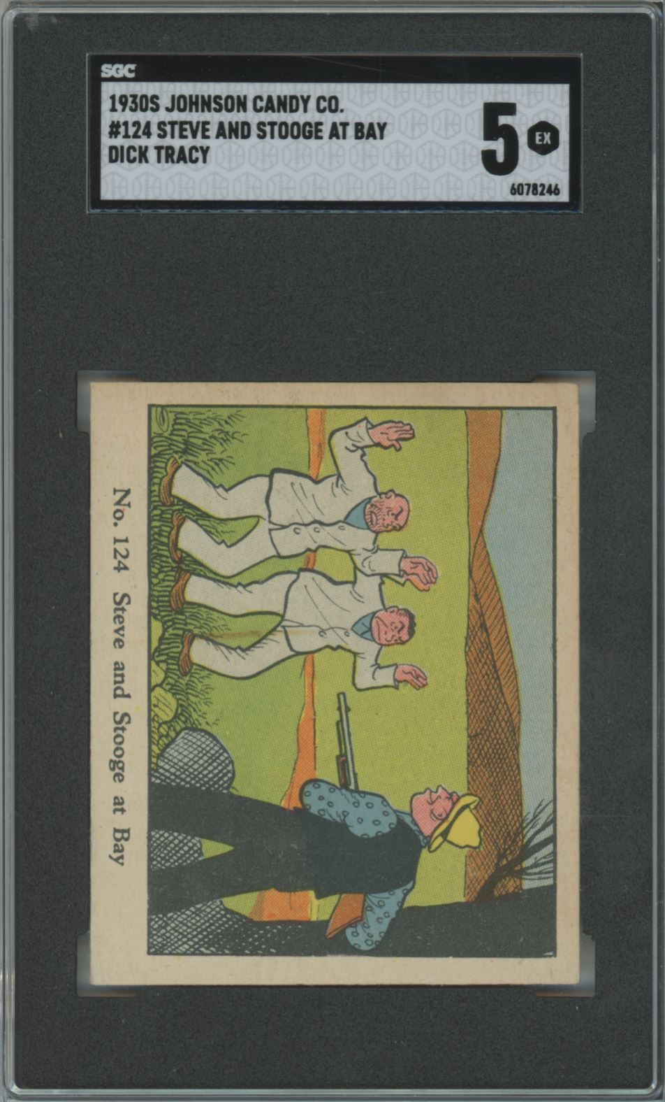 1930's Johnson Candy Co. Steve and Stooge at Bay #124 Dick Tracy - SGC 5