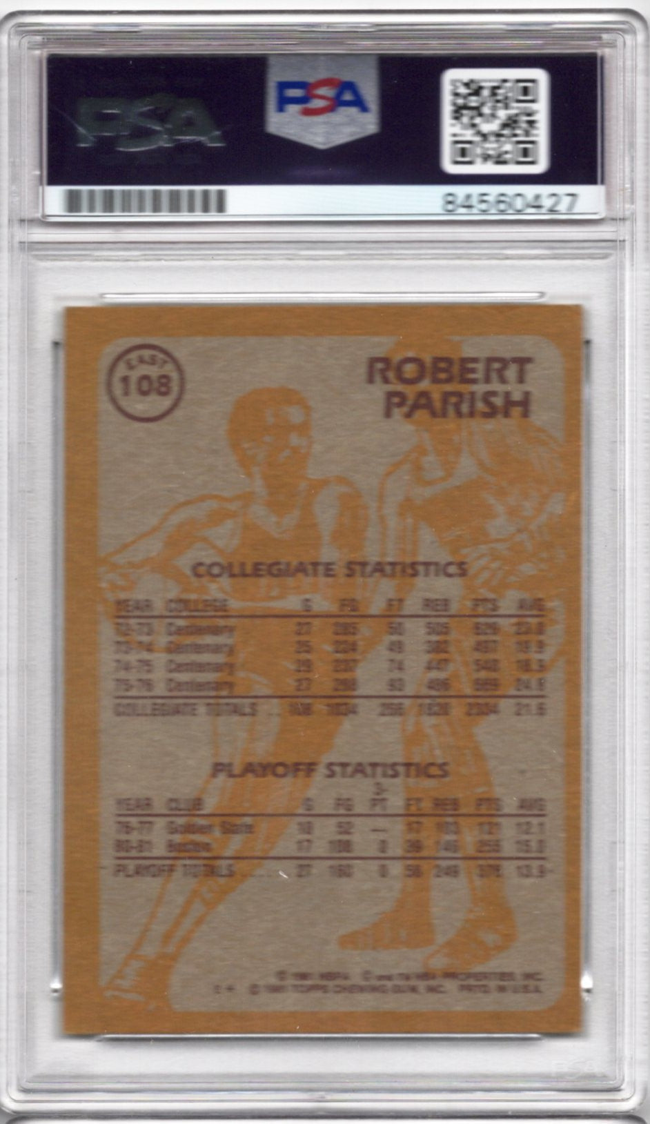 1981 TOPPS ROBERT PARISH AUTOGRAPH PSA/DNA GEM MINT 10 AUTO GRADE (0427)