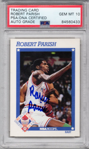 1991 NBA HOOPS ROBERT PARISH AUTOGRAPH PSA/DNA Auto Grade Gem MT 10  (0433)