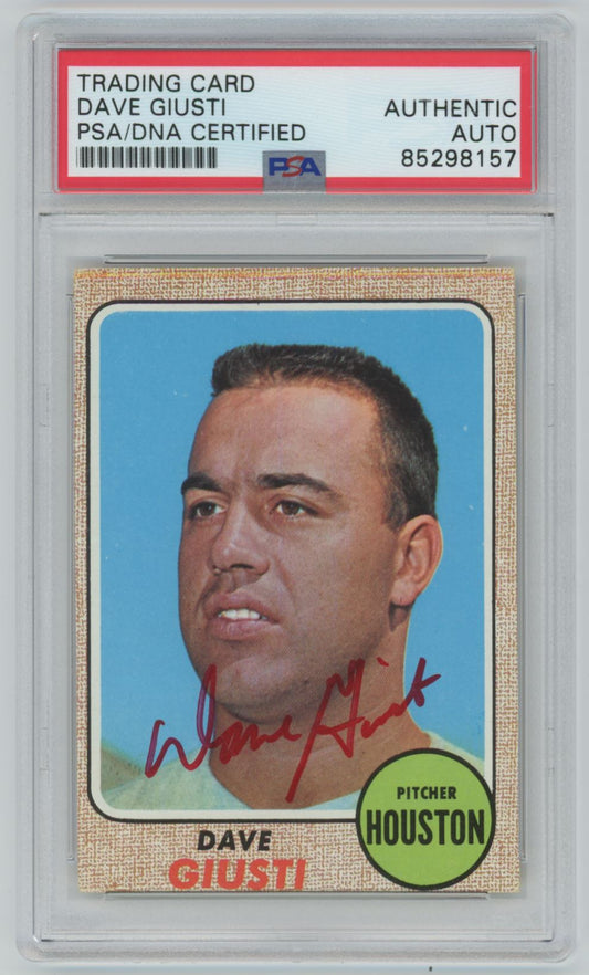 1968 Topps Dave Giusti Auto - PSA/DNA Authentic (8157)