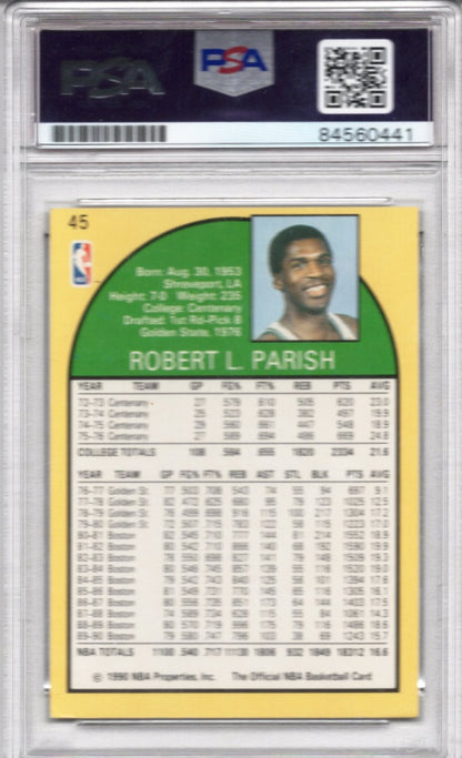 1990 NBA HOOPS ROBERT PARISH CELTICS AUTOGRAPH PSA/DNA (0441)