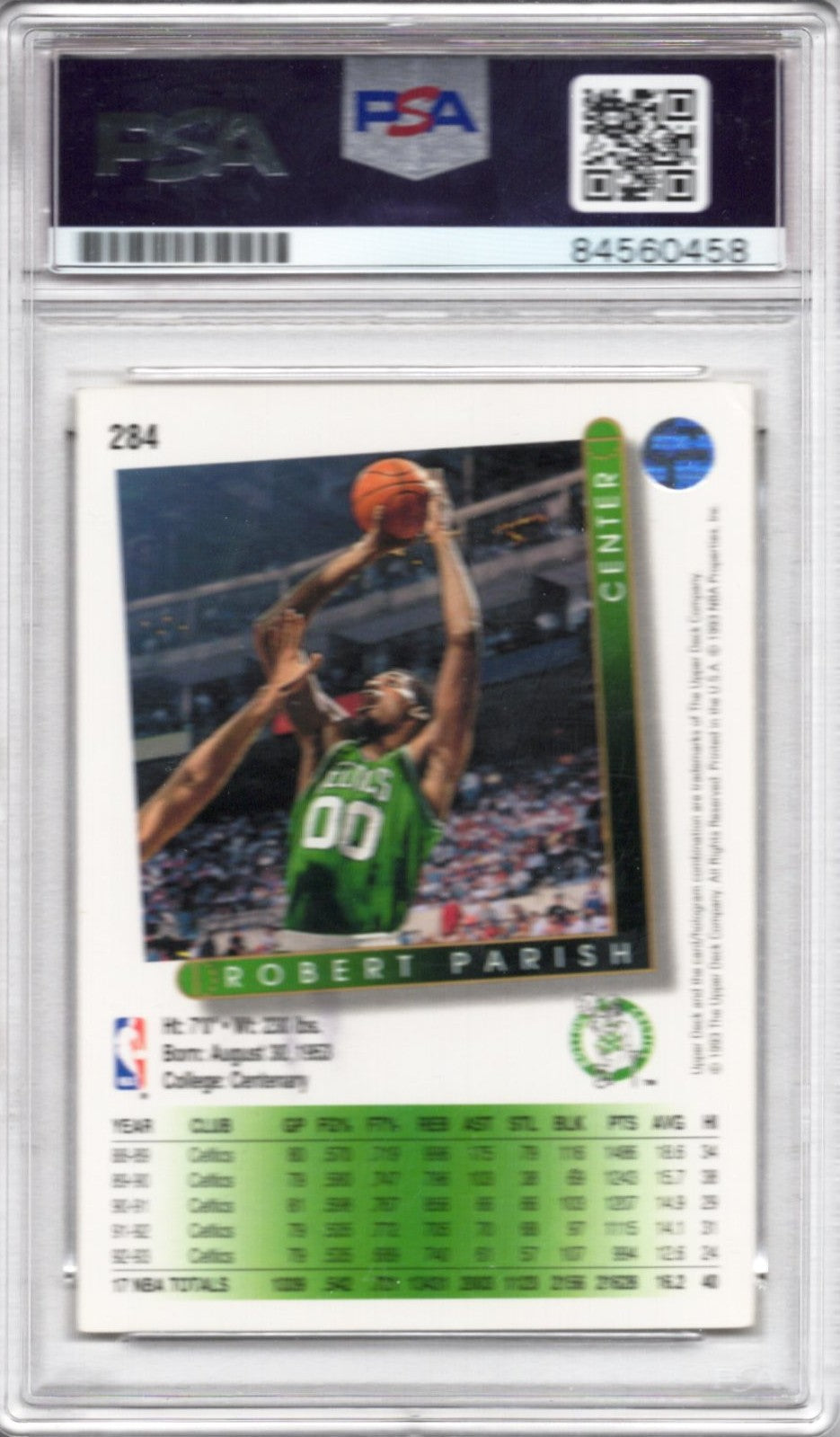 1993 UPPER DECK ROBERT PARISH CELTICS AUTOGRAPH PSA/DNA (0458)