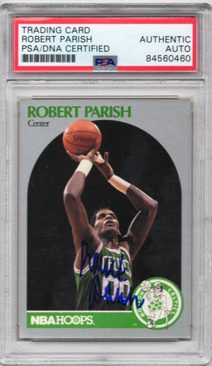 1990 NBA HOOPS ROBERT PARISH CELTICS AUTOGRAPH PSA/DNA 0460