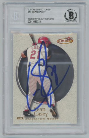 2001 Fleer Futures Sean Casey #17 Auto - Beckett Authentic