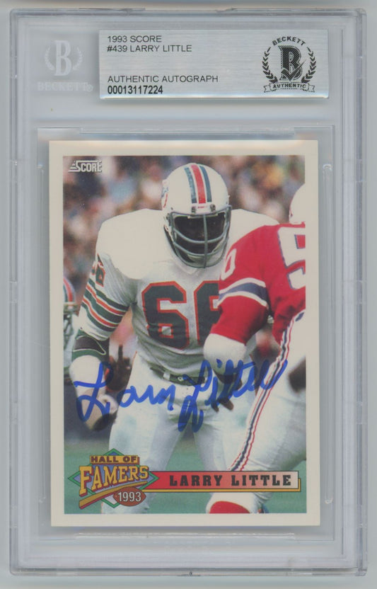 1993 Score Larry Little Auto - Beckett Authentic