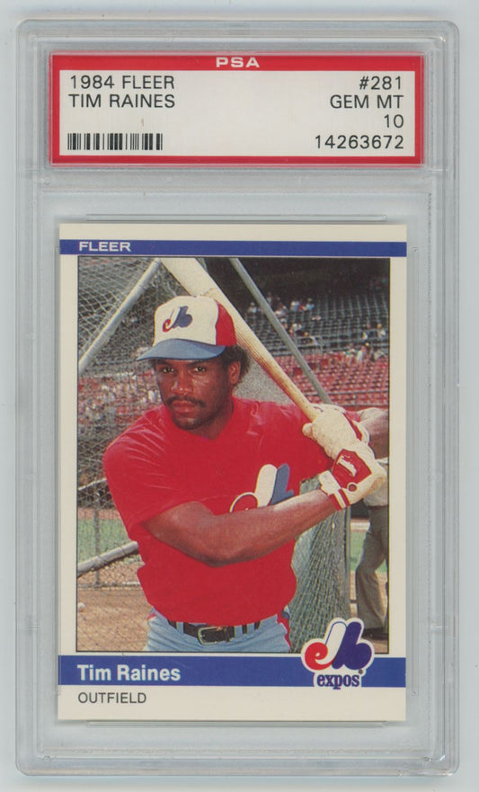 1984 Fleer Tim Raines #281 - PSA 10