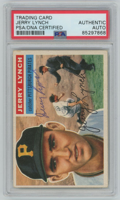 1956 Topps Jerry Lynch #97 Auto - PSA/DNA Authentic