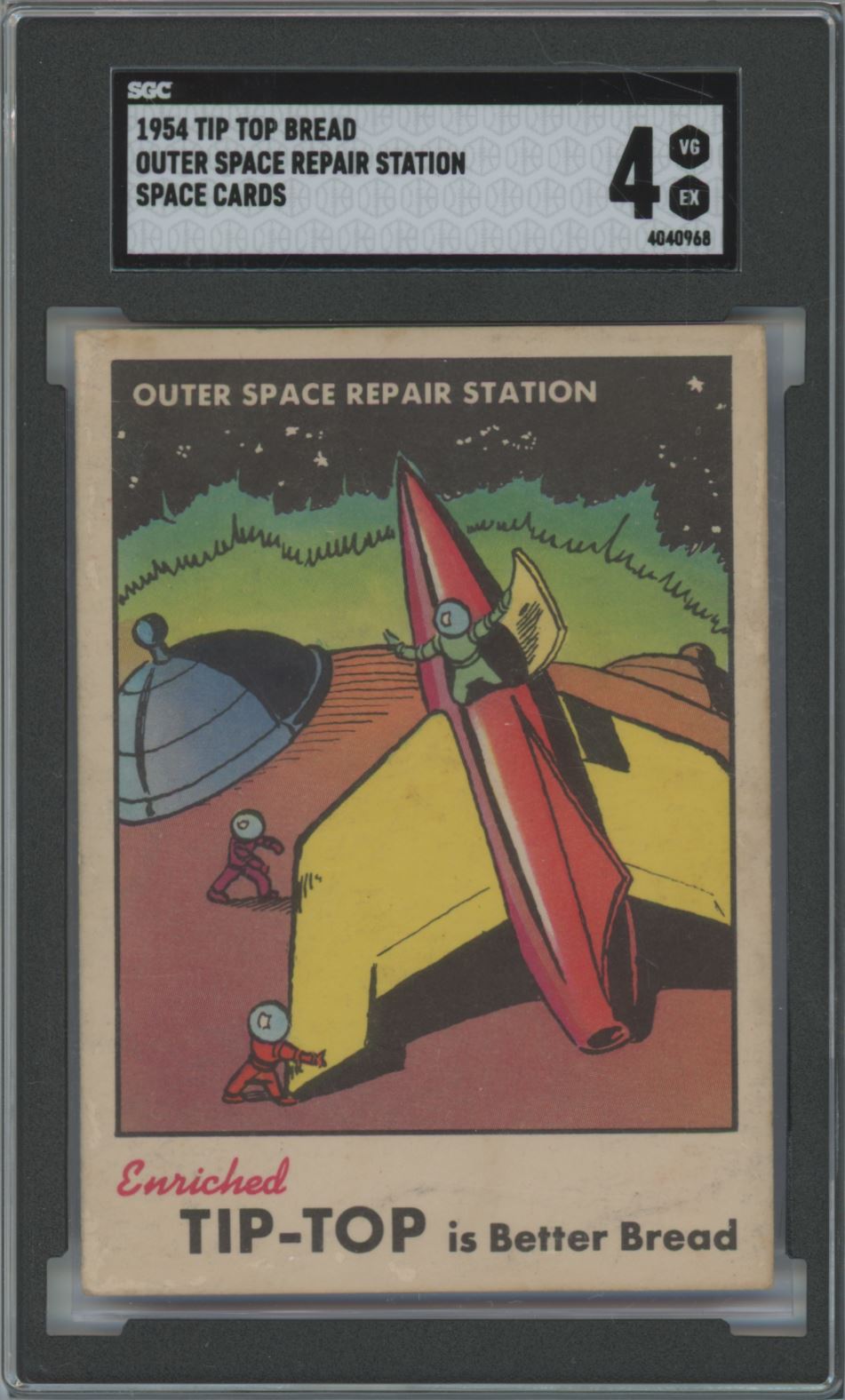 1954 Tip Top Bread Outer Space Repair Station Space Cards - SGC 4