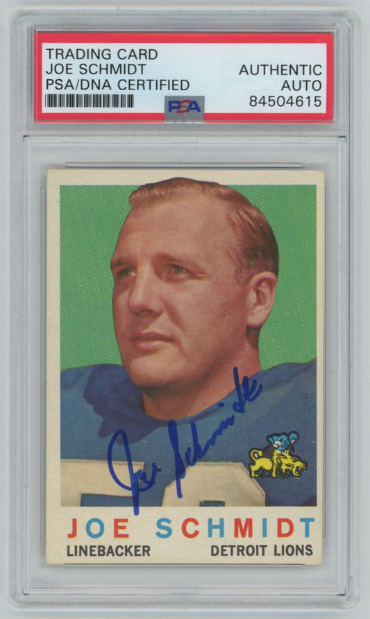 1959 Topps Joe Schmidt Auto - PSA/DNA