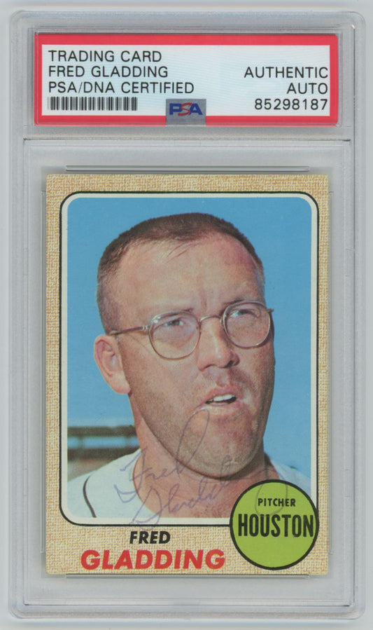 1968 Topps Fred Gladding Auto - PSA/DNA Authentic (8187)