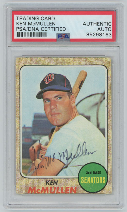 1968 Topps Ken McMullen Auto - PSA/DNA Authentic (8163)