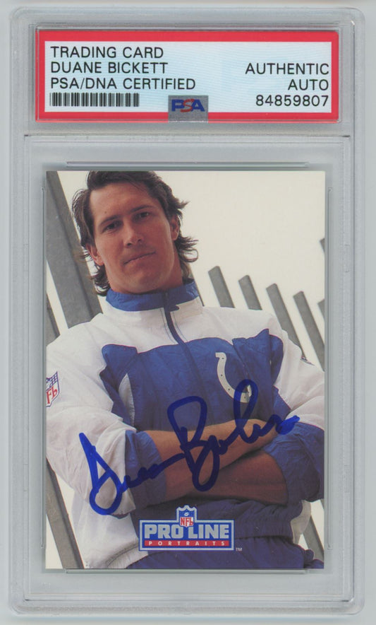 1991 Pro Line Duane Bickett Auto - PSA/DNA