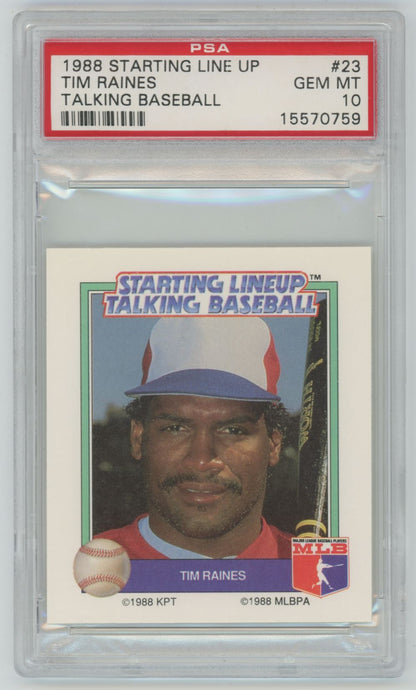 1988 Starting Line Up Tim Raines Talking Baseball #23 - PSA 10