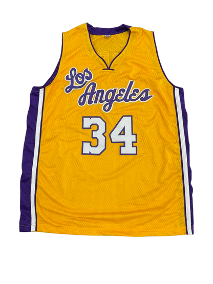 SHAQUILLE O'NEAL AUTOGRAPHED CUSTOM LOS ANGELES JERSEY (PSA/DNA)